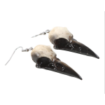 Earrings Crow Skull Resin